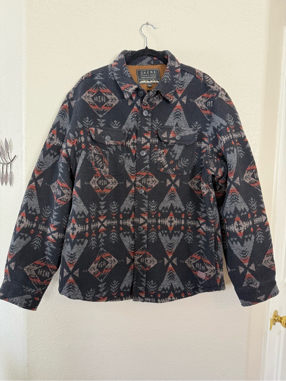 Jachs New York Sherpa Lined Wool Blend Shirt Jacket Men’s Size L